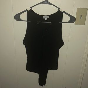 Black tank bodysuit